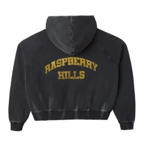 Raspberry Hills Zip Up Hoodie Black
